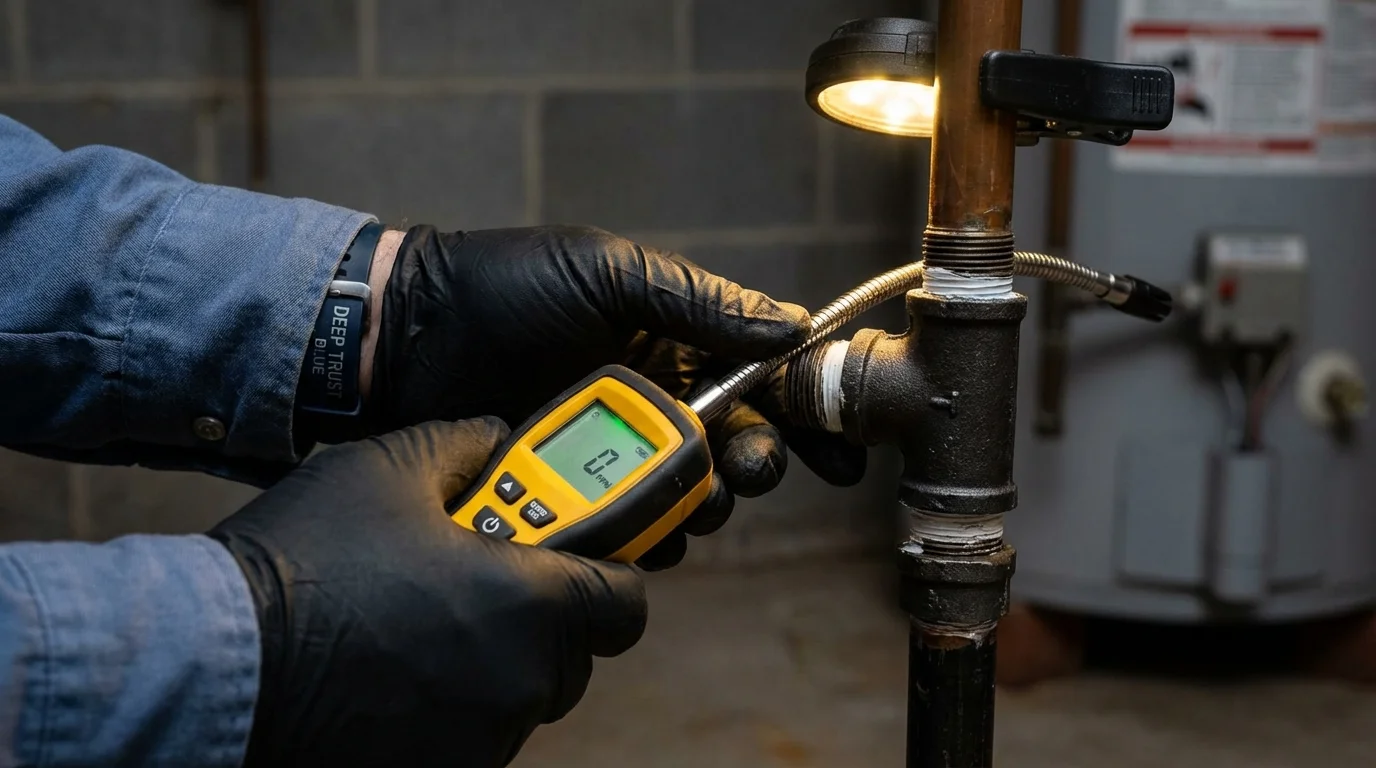 Gas leak detection with electronic sniffer by Johns Plumbing LLC in Sunset