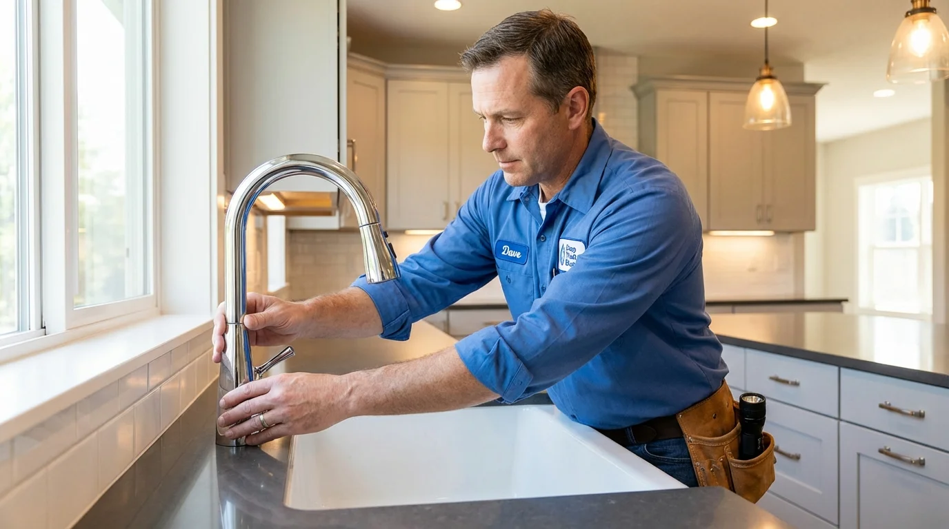 Kitchen faucet installation by Johns Plumbing LLC in Sunset